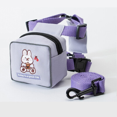 „Hamburger“ krepšio šunų diržų rinkinys lauko dekoravimui mažas vidutinis šuniuko pavadėlis, patvarus poliesteris.