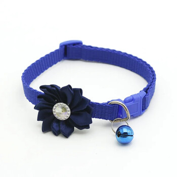 Pet Bell Flower Collar Колие Pet Cat Colar Сладка котка Bell Collar Регулируема найлонова лента за котки Малки кучета Puppy