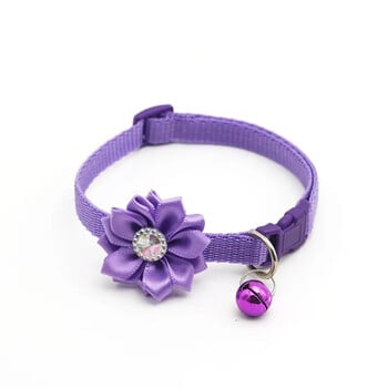 Pet Bell Flower Collar Колие Pet Cat Colar Сладка котка Bell Collar Регулируема найлонова лента за котки Малки кучета Puppy