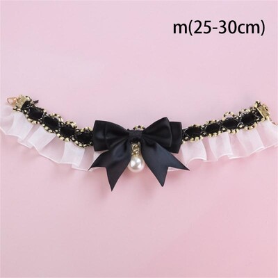 Macska nyakörv aranyos csipke masni kisállat kutya macska nyakörv állítható macska nyaklánc ékszer Édes nyakú dekoratív kisállat kiegészítők Kisállat kellékek