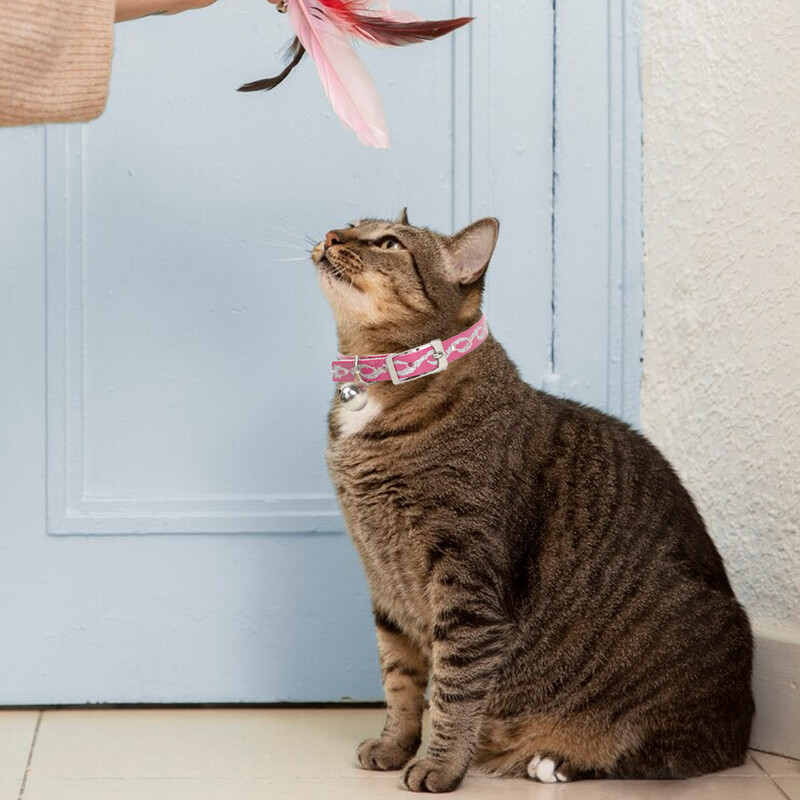 Guler de lux pentru pisici, siguranța care se desprinde, strălucitor, auriu, din piele PU, cu sclipici, zgarda de lux pentru pisici cu accesorii pentru pisici clopot