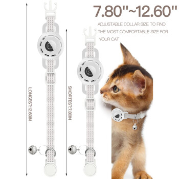 Για Apple Tag Pet Collar για γάτες σκύλους, Reflective Kitten Collar with Airtag Hold και Bell for Girl Boy Cat, Safe Breakaway