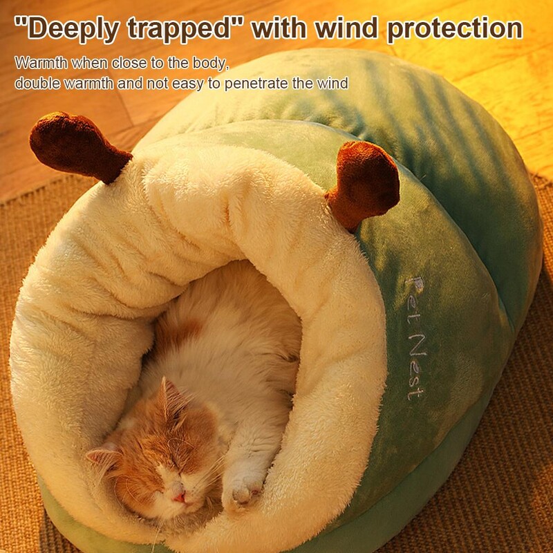 Pat pentru canisa pentru caini mici, respirabil, papuci drăguți, în formă de pat pentru câini, sac de dormit pentru pisici, pliabil, lavabil, pentru animale de companie