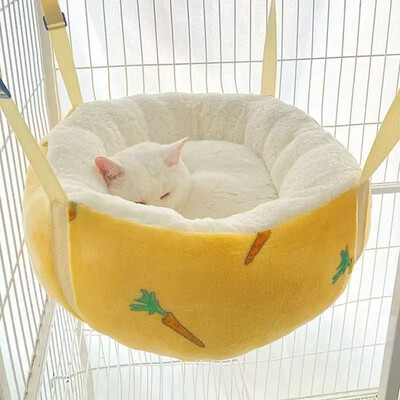 Apaļa kaķu gulta Super mīksts, silts kaķu paklājiņš šūpuļtīkls ziemas ērts pūkains spilvens mājdzīvnieku kaķēnu guļamligzda