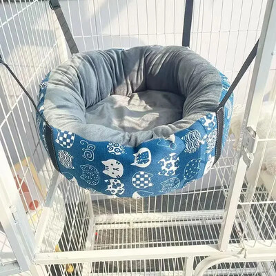 Apaļa kaķu gulta Super mīksts, silts kaķu paklājiņš šūpuļtīkls ziemas ērts pūkains spilvens mājdzīvnieku kaķēnu guļamligzda