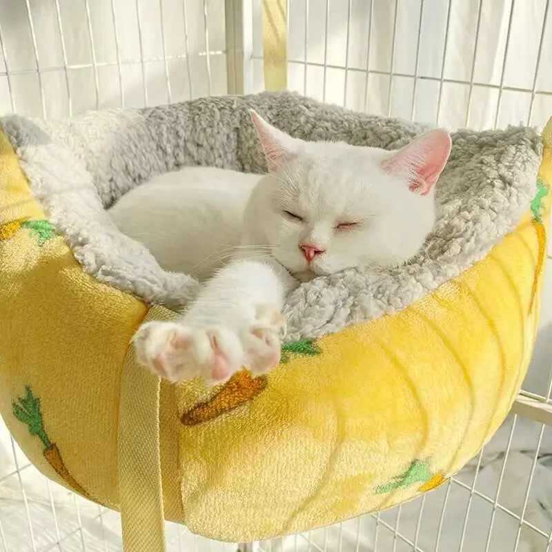 Apaļa kaķu gulta Super mīksts, silts kaķu paklājiņš šūpuļtīkls ziemas ērts pūkains spilvens mājdzīvnieku kaķēnu guļamligzda