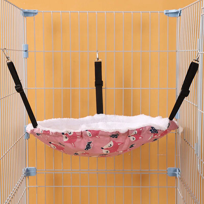 Macska függőágy, téli bársonyos macskaketrec függesztő típus, karc- és kopásálló állítható macskafészek, függőágy ketrechez