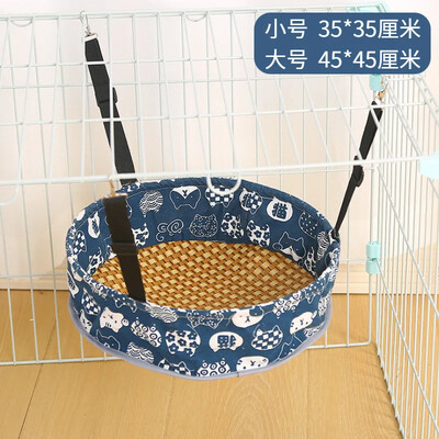 Macska függőágy, téli bársonyos macskaketrec függesztő típus, karc- és kopásálló állítható macskafészek, függőágy ketrechez