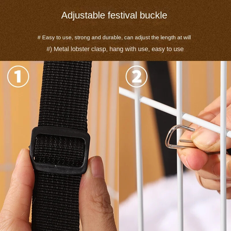 Macska függőágy, téli bársonyos macskaketrec függesztő típus, karc- és kopásálló állítható macskafészek, függőágy ketrechez