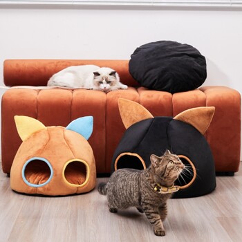 Cute Kitten Styling Tunnel for Cats Bed Dog Toys Cat Tunnel Bed Dog Kitten House Διαδραστικά παιχνίδια για γάτες Κρεβάτι με χαλάκι κουτάβι