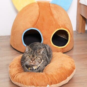 Cute Kitten Styling Tunnel for Cats Bed Dog Toys Cat Tunnel Bed Dog Kitten House Διαδραστικά παιχνίδια για γάτες Κρεβάτι με χαλάκι κουτάβι