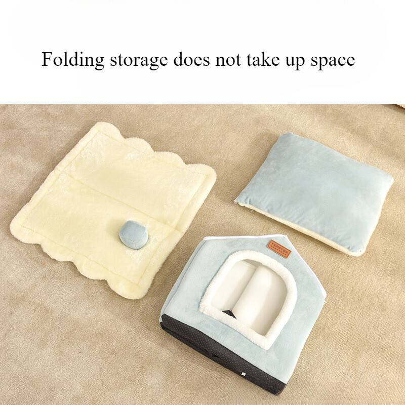 Cuib pliabil pentru pisici/câine Cuib pentru pisici detașabil și lavabil Casă pentru câini Cuib de interior pentru pisici potrivit pentru animalele de companie mici și mijlocii