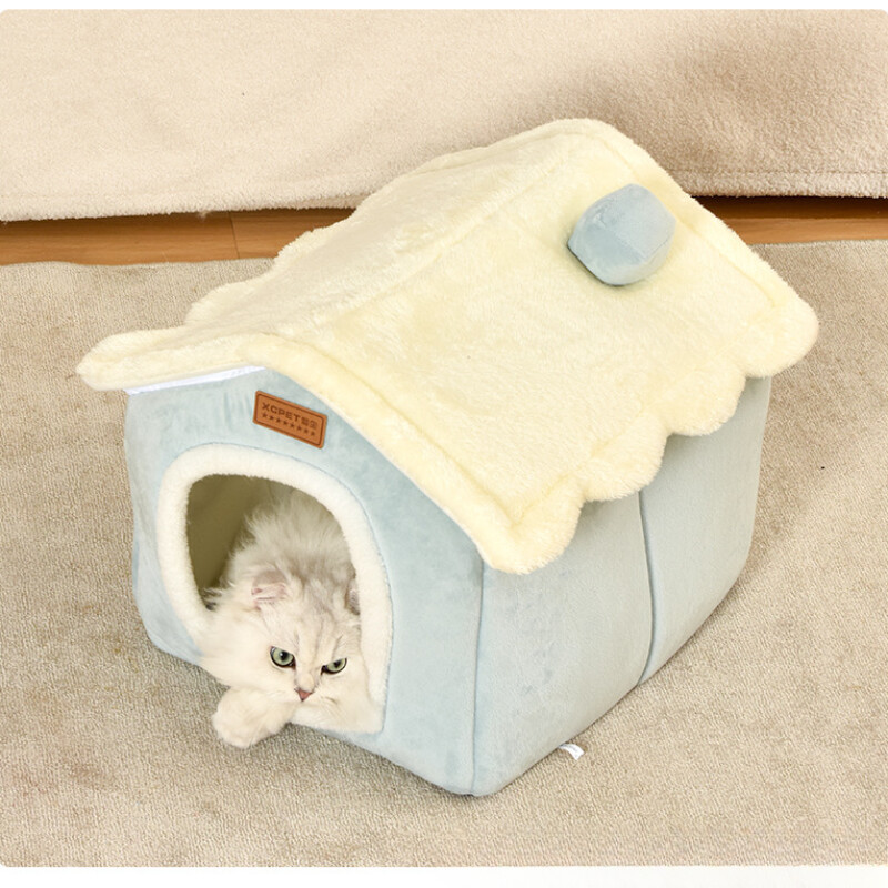 Cuib pliabil pentru pisici/câine Cuib pentru pisici detașabil și lavabil Casă pentru câini Cuib de interior pentru pisici potrivit pentru animalele de companie mici și mijlocii