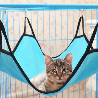 Kaķu šūpuļtīkla gulta piekarināma mājdzīvnieka būris Šūpuļtīkls Mīksts kaķu mājas spilvens Vasaras dzesēšanas mājdzīvnieku grozs Gobelēns mājdzīvnieku aksesuāri