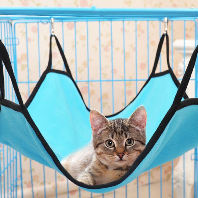 Kaķu šūpuļtīkla gulta piekarināma mājdzīvnieka būris Šūpuļtīkls Mīksts kaķu mājas spilvens Vasaras dzesēšanas mājdzīvnieku grozs Gobelēns mājdzīvnieku aksesuāri