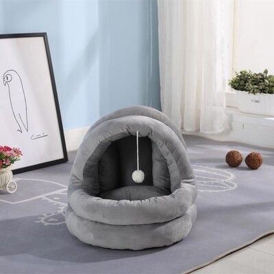 Naminių gyvūnėlių palapinės urvo lova katėms Mažiems šunims Savaime šildantis kačių palapinės lova kačių namelis Patogi naminių gyvūnėlių lova Sulankstoma skalbiama