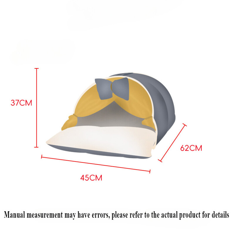 Cuib pentru pisici moale și drăguț Cuib închis pentru animale de companie caldă Cort confortabil pentru pisici/câini, potrivit pentru pisici de dimensiuni mici și mijlocii Accesorii