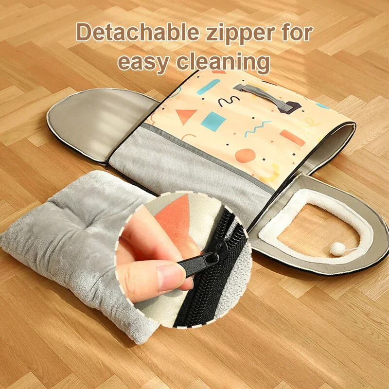 Silts ziemas kaķu suņu gultas paklājiņš dziļa miega telts mājīga ģeometriskā mājas ligzda, noņemama mazgājama vidēji lieliem suņiem, mājdzīvnieku piederumi