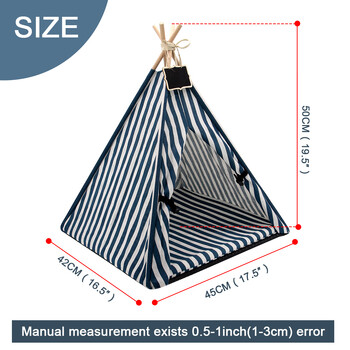 Pet Tent House Γάτα Κρεβάτι Φορητό Dog Cat Teepee Φορητό κουτάβι γατάκι Εσωτερικά ρείθρα για κατοικίδια ζώα Σκηνή για μικρά ζώα Κρεβάτι