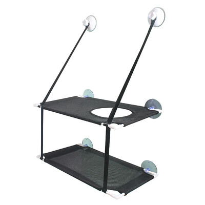 Kitty Sunny Seat — kaķa loga asari kaķa loga gultas šūpuļtīkls, sver līdz 44 lb, var tikt uzstādīts uz maza loga mīkstajiem paklājiņiem kaķiem, kaķēniem