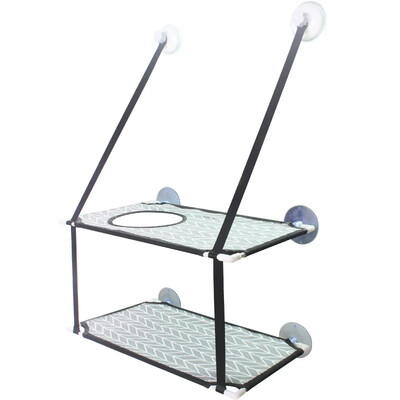 Kitty Sunny Seat — kaķa loga asari kaķa loga gultas šūpuļtīkls, sver līdz 44 lb, var tikt uzstādīts uz maza loga mīkstajiem paklājiņiem kaķiem, kaķēniem