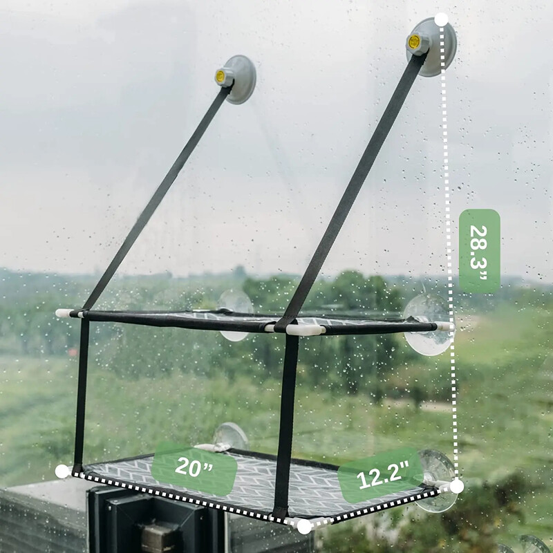 Kitty Sunny Seat — kaķa loga asari kaķa loga gultas šūpuļtīkls, sver līdz 44 lb, var tikt uzstādīts uz maza loga mīkstajiem paklājiņiem kaķiem, kaķēniem