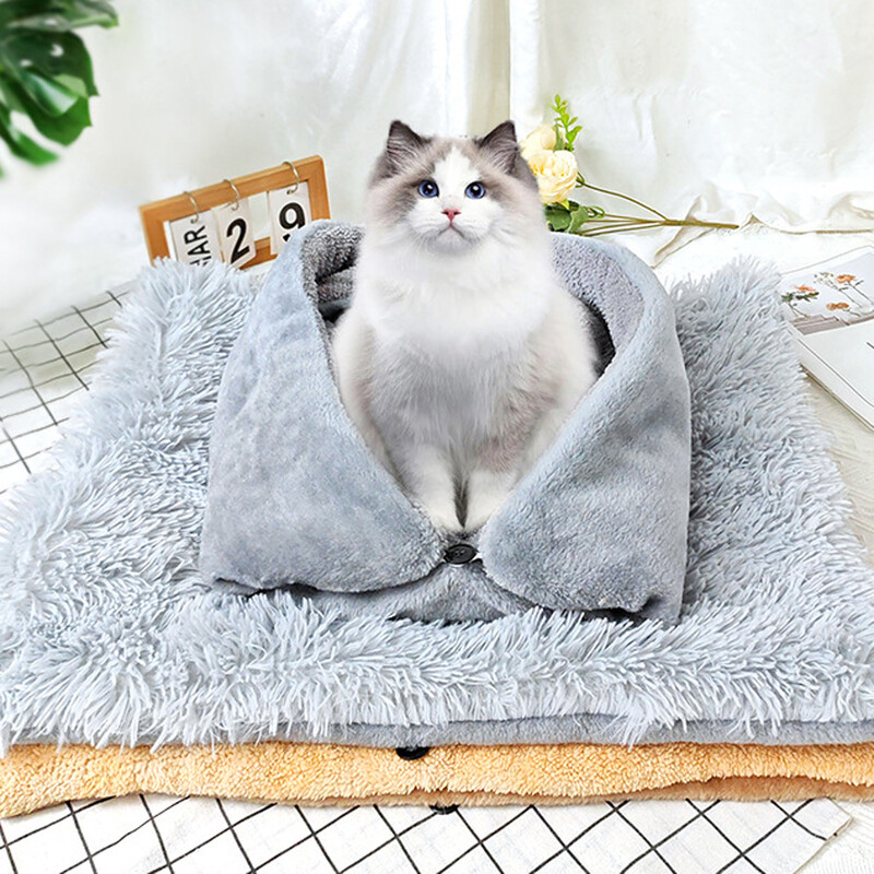 Pat pliabil pentru pisici iarnă Covorașă caldă pentru mașină Pat pentru câini Casă pentru animale de companie Pernă îngroșată de pluș
