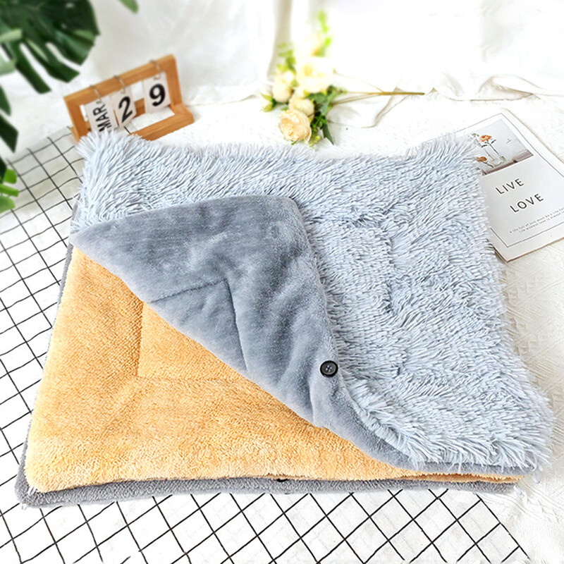 Pat pliabil pentru pisici iarnă Covorașă caldă pentru mașină Pat pentru câini Casă pentru animale de companie Pernă îngroșată de pluș