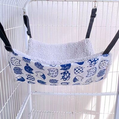 Hamac din pânză pentru pisici Pat pentru animale de companie Pisici pentru câini Paturi cu două fețe Pat suspendat pentru animale de companie Leagăn pentru hamster Veveriță Odihnă pentru pisici Materiale pentru somn