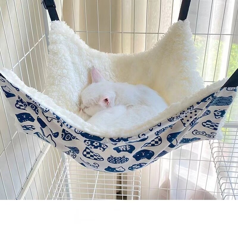 Hamac din pânză pentru pisici Pat pentru animale de companie Pisici pentru câini Paturi cu două fețe Pat suspendat pentru animale de companie Leagăn pentru hamster Veveriță Odihnă pentru pisici Materiale pentru somn