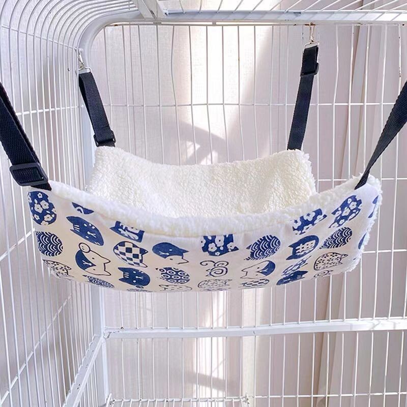 Hamac din pânză pentru pisici Pat pentru animale de companie Pisici pentru câini Paturi cu două fețe Pat suspendat pentru animale de companie Leagăn pentru hamster Veveriță Odihnă pentru pisici Materiale pentru somn