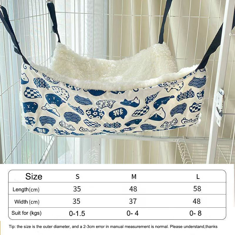 Hamac din pânză pentru pisici Pat pentru animale de companie Pisici pentru câini Paturi cu două fețe Pat suspendat pentru animale de companie Leagăn pentru hamster Veveriță Odihnă pentru pisici Materiale pentru somn