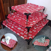 Atvēsinoša mājdzīvnieka paaugstināta kaķu suņu gulta Pārnēsājamas noņemamas paceltas mājdzīvnieku gultiņas iekštelpu un āra ceļojumiem Kempinga suņu mājdzīvnieku piederumi