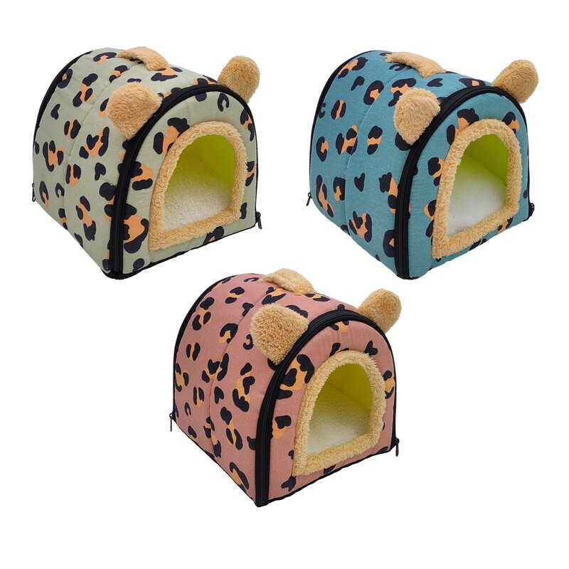 Sulankstomas naminių gyvūnėlių namelis, tinkantis visais metų laikais, kabrioletas, patogus šunų guolis kačių lova su nuimama plaunama pagalvėle