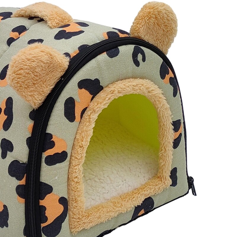 Sulankstomas naminių gyvūnėlių namelis, tinkantis visais metų laikais, kabrioletas, patogus šunų guolis kačių lova su nuimama plaunama pagalvėle