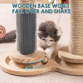 Mewoofun Cat Toys Roller Natural Sisal Scratcher Cat Self Groomer Παιχνίδια για γατάκια Διαδραστικά παιχνίδια για γάτες