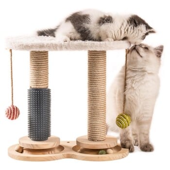 Mewoofun Cat Toys Roller Natural Sisal Scratcher Cat Self Groomer Παιχνίδια για γατάκια Διαδραστικά παιχνίδια για γάτες