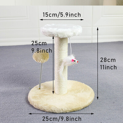 Katės medžio bokštas, kačių draskymo stulpas su interaktyviais kamuoliukais ir pliušinė pelė Kitty Cat žaidimų bokšto veiklos centras, skirtas žaisti