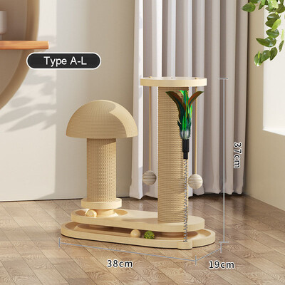 Macska cicák Kiegészítők Fa szizál kaparó tárgyak Karcoló oszlop kaparók Labdajáték Macskák Kisállatkaparó oktatókellékek Termékek