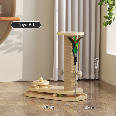 Macska cicák Kiegészítők Fa szizál kaparó tárgyak Karcoló oszlop kaparók Labdajáték Macskák Kisállatkaparó oktatókellékek Termékek