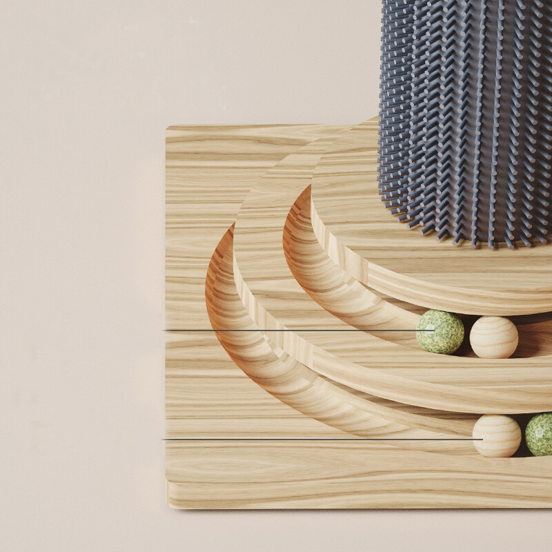 Jauna mājdzīvnieka kaķa rotaļlieta kaķu griežamais galdiņš Smieklīgs kaķu skrāpis tornis, izturīgs sizala skrāpējamais dēlis Koka kaķa satveršanas kaķu piederumi