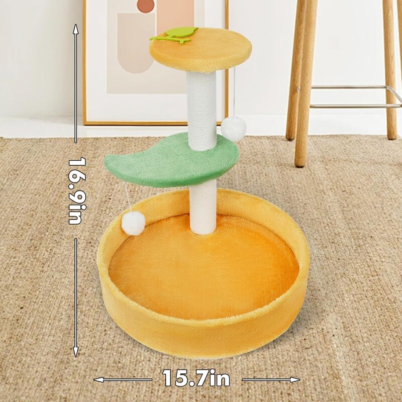 Ant kačių medžio grindų kabantis rutulys su braižymo stulpu Naminiai butas Daugiasluoksnis laipiojimo stulpas Kačių miegantis lizdas kačiuko laipiojimo žaislas