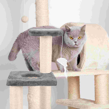 Cat Climbing Frame Towers Scratching Post Supplies Μονοκόμματο κάθετο ξύσιμο φανελένιο ανθεκτικό στη φθορά κοντάρια δέντρα διακοσμητικά