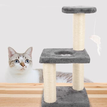 Cat Climbing Frame Towers Scratching Post Supplies Μονοκόμματο κάθετο ξύσιμο φανελένιο ανθεκτικό στη φθορά κοντάρια δέντρα διακοσμητικά