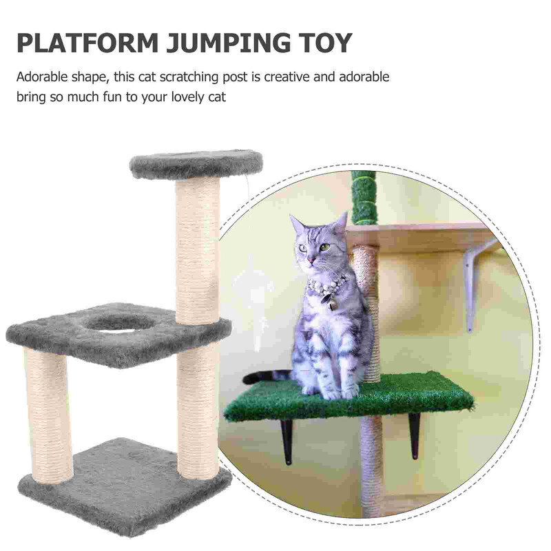 Kaķu kāpšanas rāmis torņi skrāpējamo stabu piederumi Viengabala vertikālā skrāpēja flaneļa nodilumizturīgi stabu koki dekoratīvi