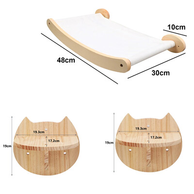 Cadre d`escalade freska en bois pour chat, échelle en sisal, meubles animaux de compagnie, hamac chat, table ronde diabétique