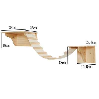 Cadre d`escalade freska en bois pour chat, échelle en sisal, meubles animaux de compagnie, hamac chat, table ronde diabétique