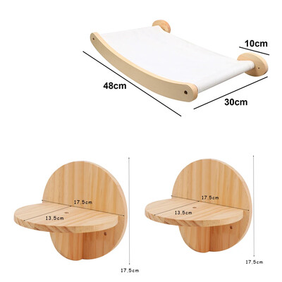 Cadre d`escalade freska en bois pour chat, échelle en sisal, meubles animaux de compagnie, hamac chat, table ronde diabétique
