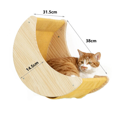 Cadre d`escalade freska en bois pour chat, échelle en sisal, meubles animaux de compagnie, hamac chat, table ronde diabétique
