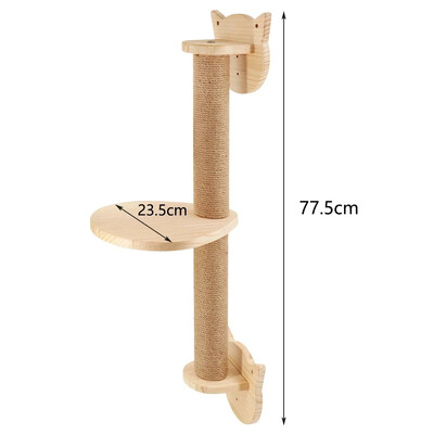Cadre d`escalade freska en bois pour chat, échelle en sisal, meubles animaux de compagnie, hamac chat, table ronde diabétique